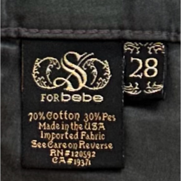 BeBe Grey Straight Up Sexy Straight Leg Jeans Size 28 - Picture 7 of 8